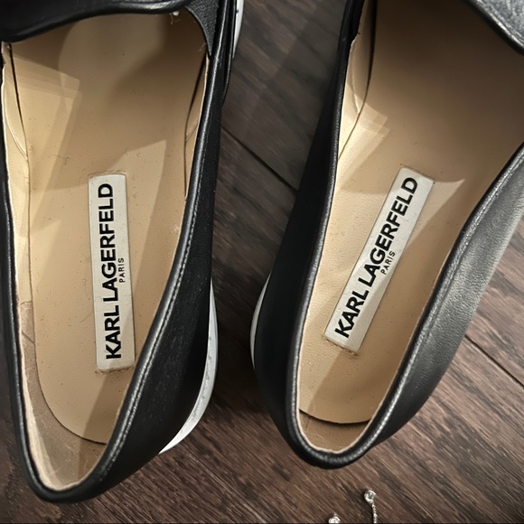 Karl Lagerfeld Leather Slip On with a cat - Picture 2 of 11